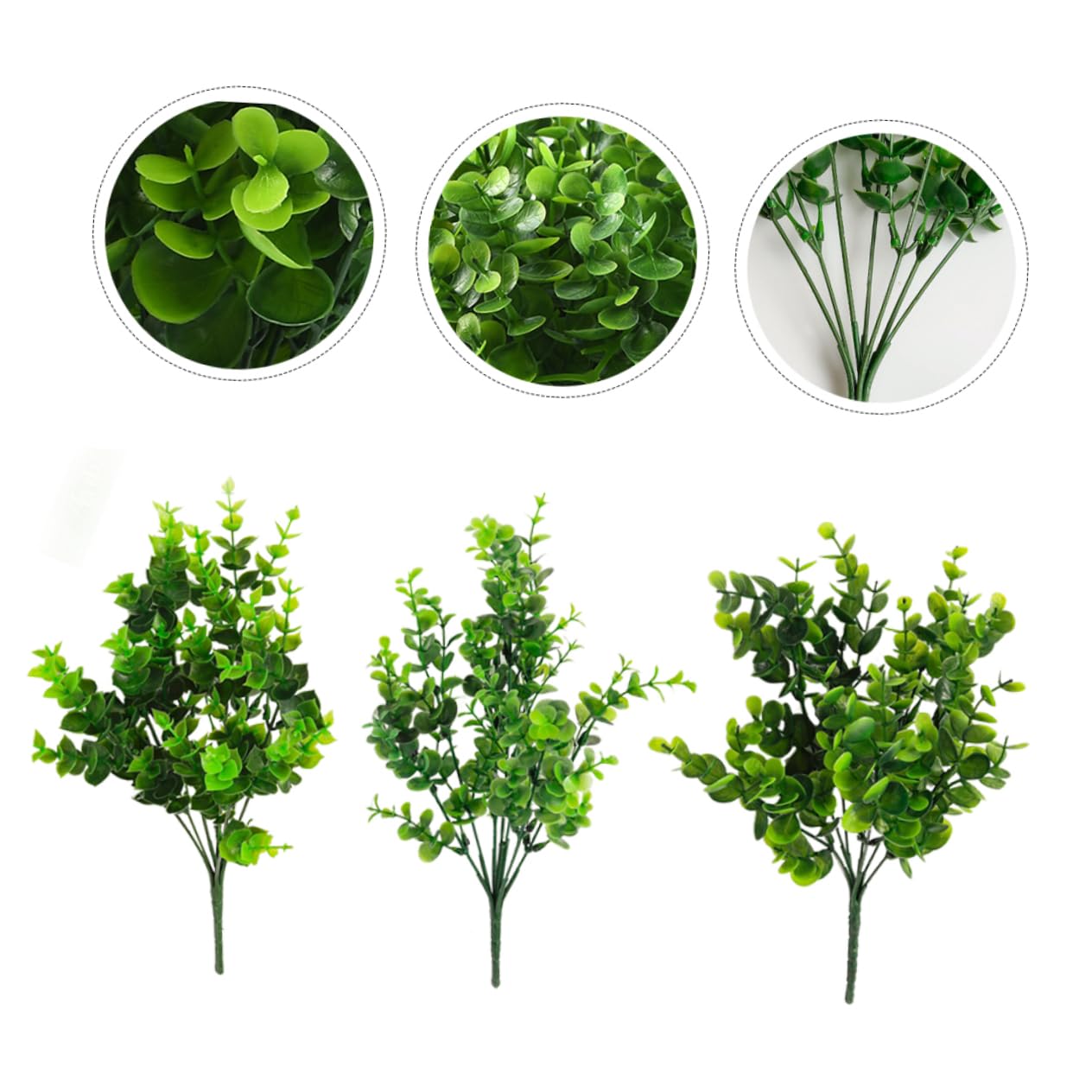MAGICLULU 3 Set Pianta Verde Eucaliptus Di Grandi Dimensioni Piante Piccolo Pianta Decorativa Artificiale Finti Steli Di Eucalipto Rami Finti Plastica Green 3 Pezzi*3