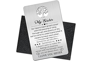 To My Sister I Love You Engraved Metal Wallet Card