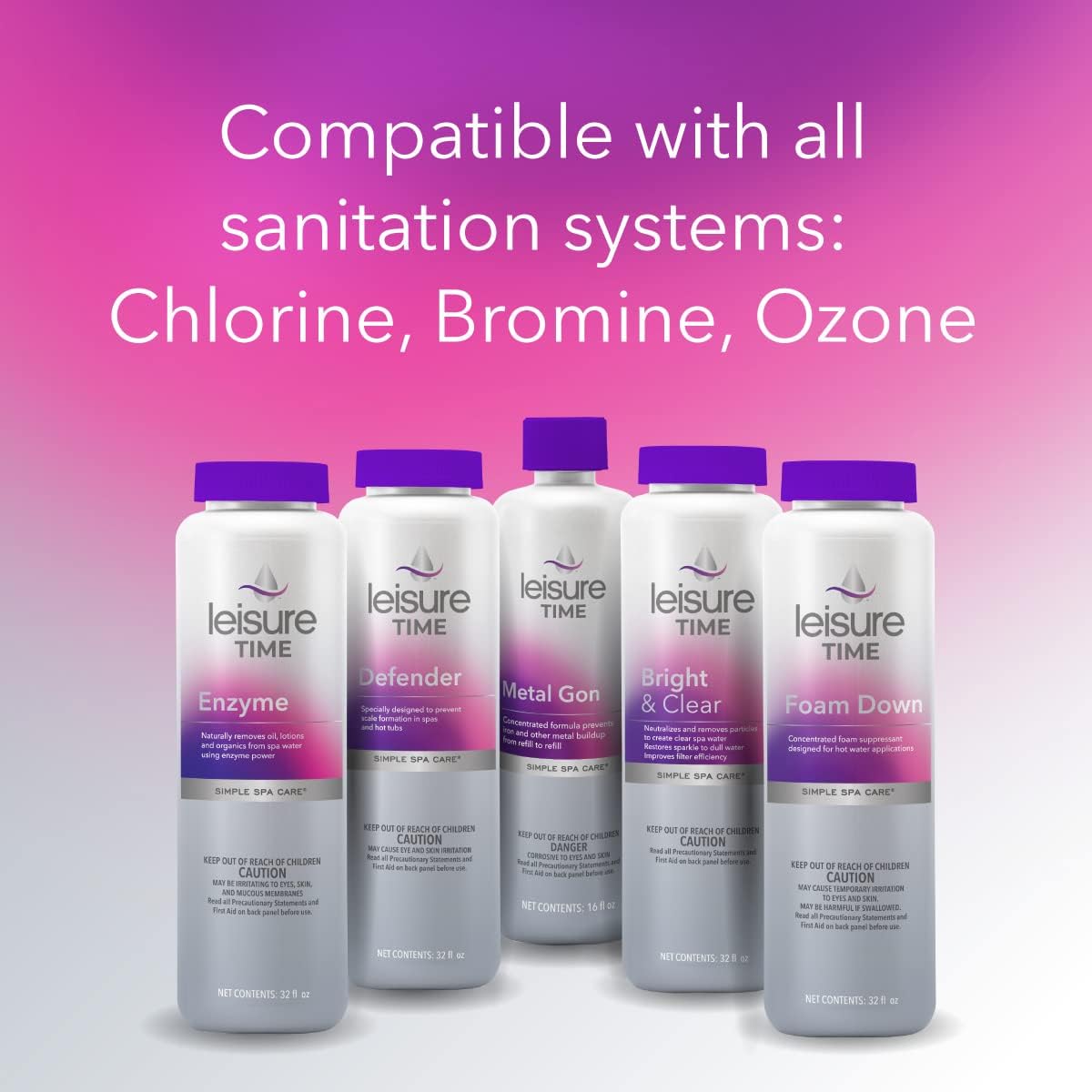 LEISURE TIME Brom Tabs and Foam Down for Spas and Hot Tubs