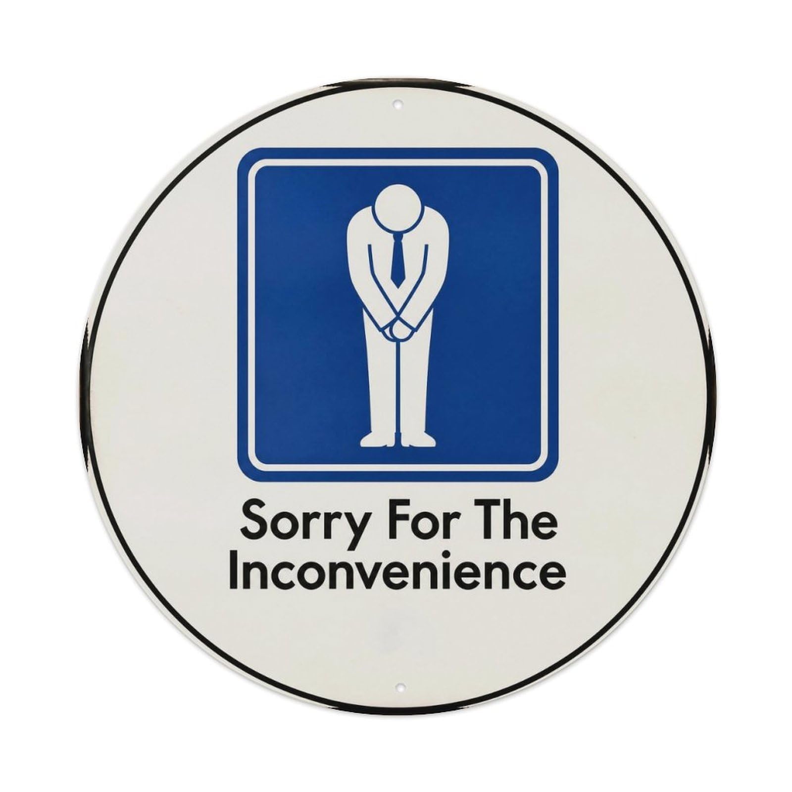 Olyhtr 8X8inch Classic Style Awkward Humor Retro Warning British Rustic Lettering Metal Tin Sign