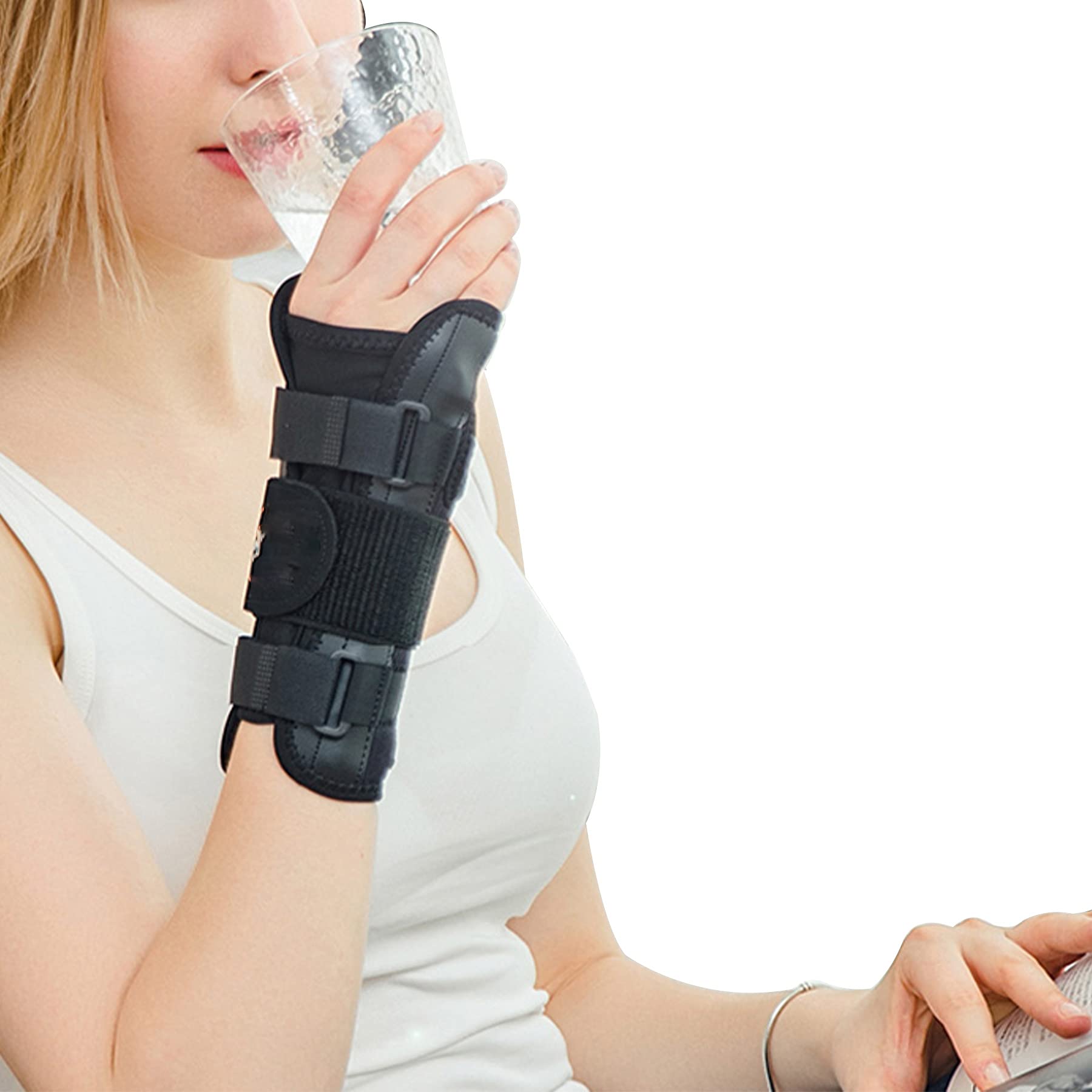 Férula para Muñeca Muñequera Ajustable Soporte para Muñeca Alivio Dolor para Hombres Mujeres Muñequera Ajustada para el Túnel Carpiano Tendinitis Artritis Dolor del Túnel Carpiano,L