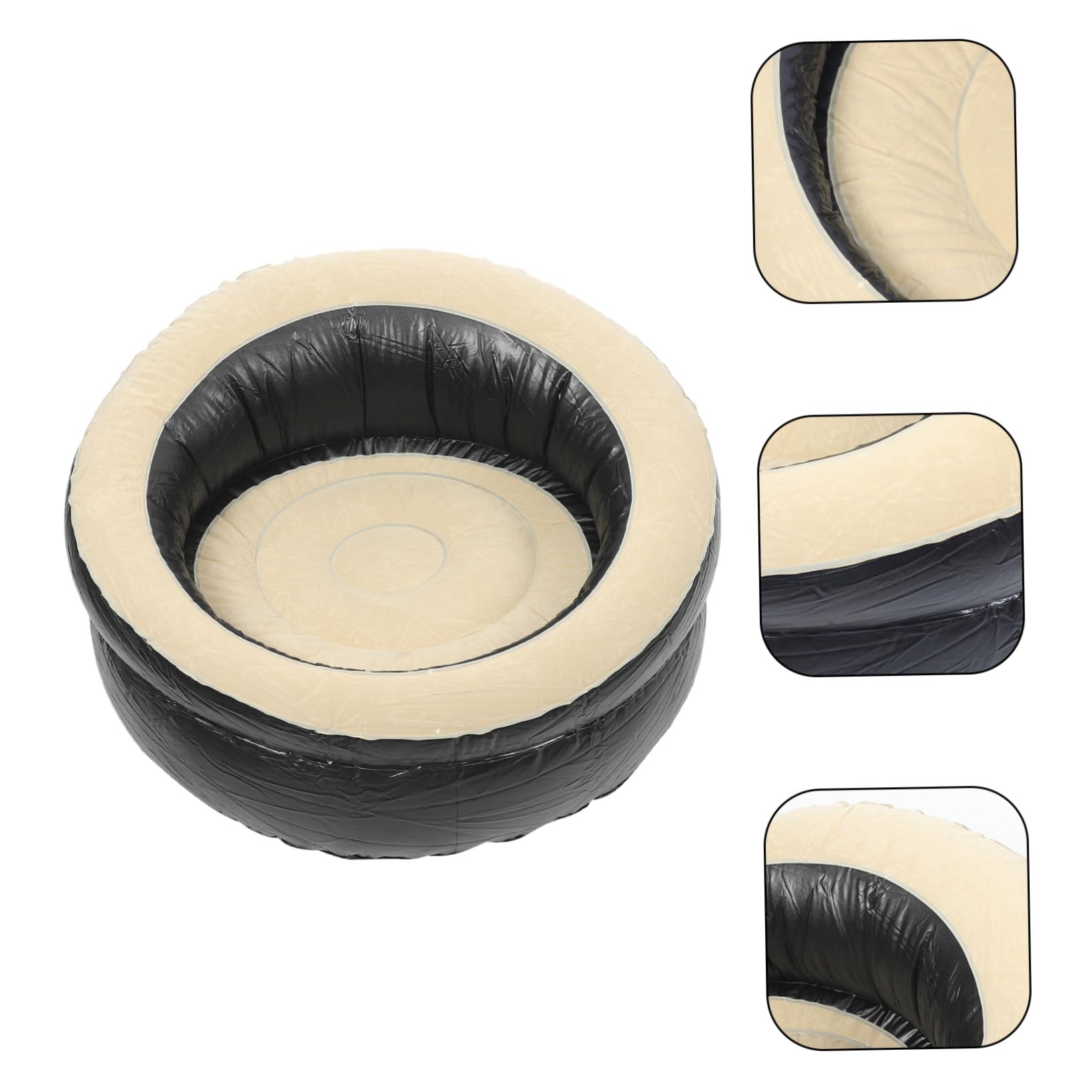 Divano Gonfiabile Pieghevole e Sgabello Portatile per Uso Domestico e Outdoor, Seduta Morbida in PVC Resistente, Leggero e Facile da Trasportare per Campeggio e Giardino