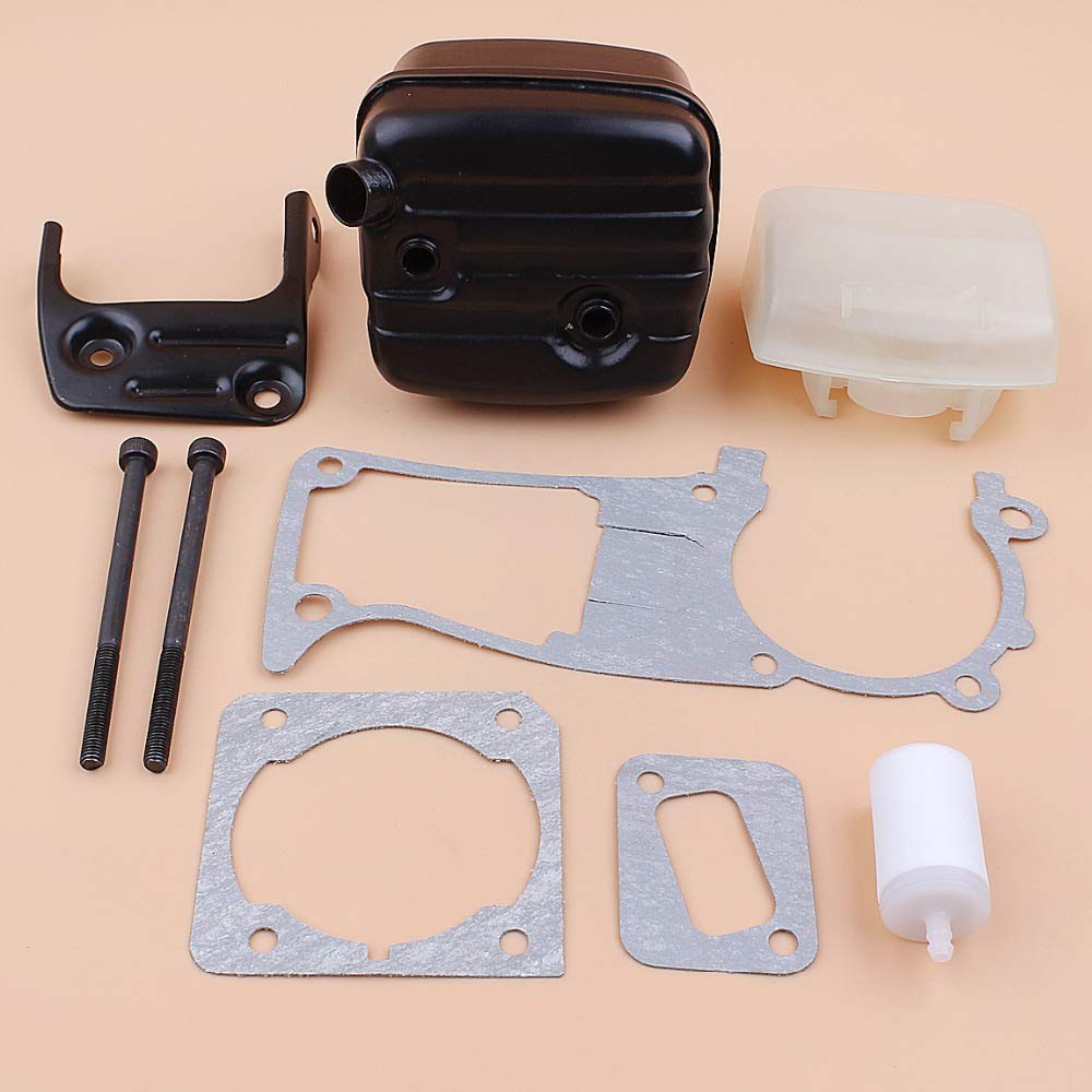 Pernos de soporte de silenciador Juego de juntas de filtro de aire compatible con HUSQVARNA 351353350340345346 XP Piezas de motosierra de gasolina OEM 503 86 27 03