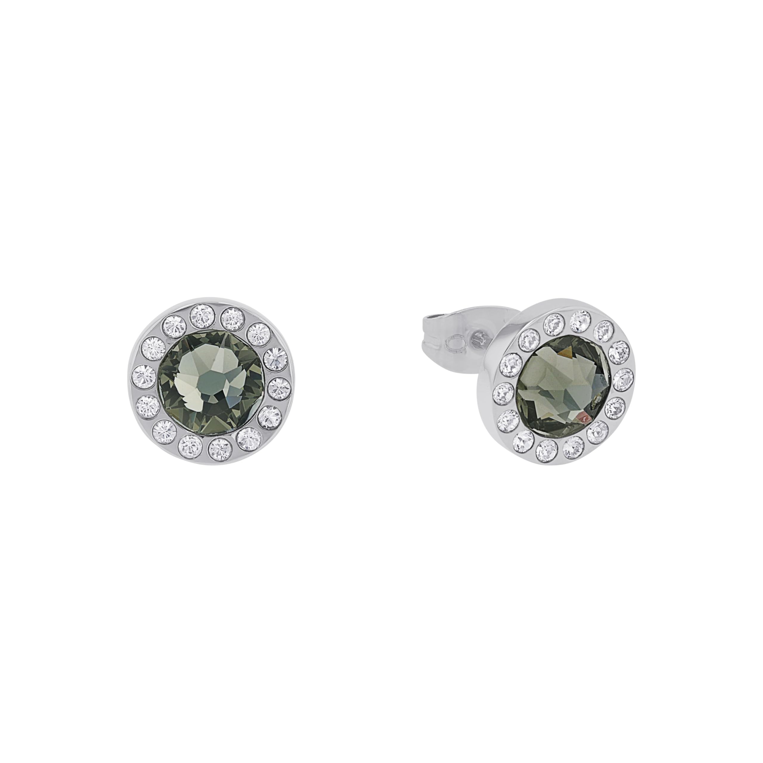 s.Oliver Stud earrings Women Ear jewelry, with Crystal, 10 cm, Silver, Comes in jewelry gift box, 2015124