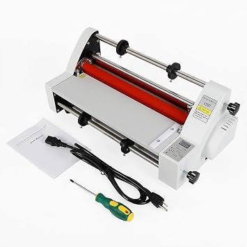 YIYIBYUS 13" V350 Laminator 110V Hot and Cold Roll Laminating Machine Four Rollers Digital Display Single&Dual Sided Laminator Full Mute Technology Machine