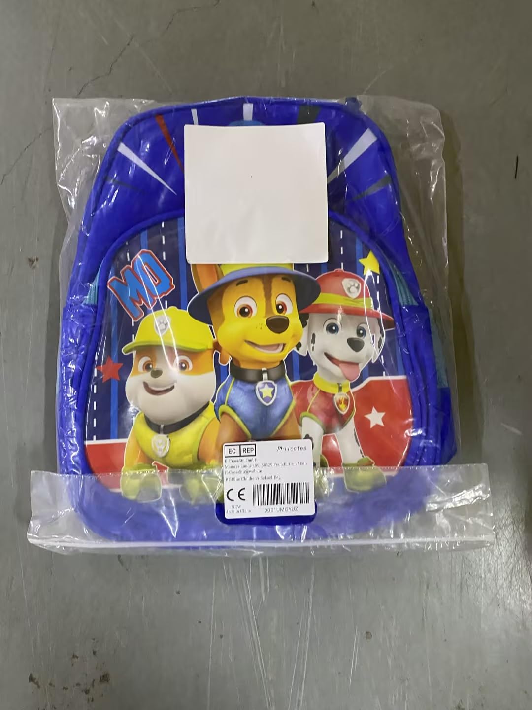 Sac à Dos Pat Patrouille pour Garçon, Cartable Enfant pour École Maternelle, Crèche, Garderie, Primaire, Bleu