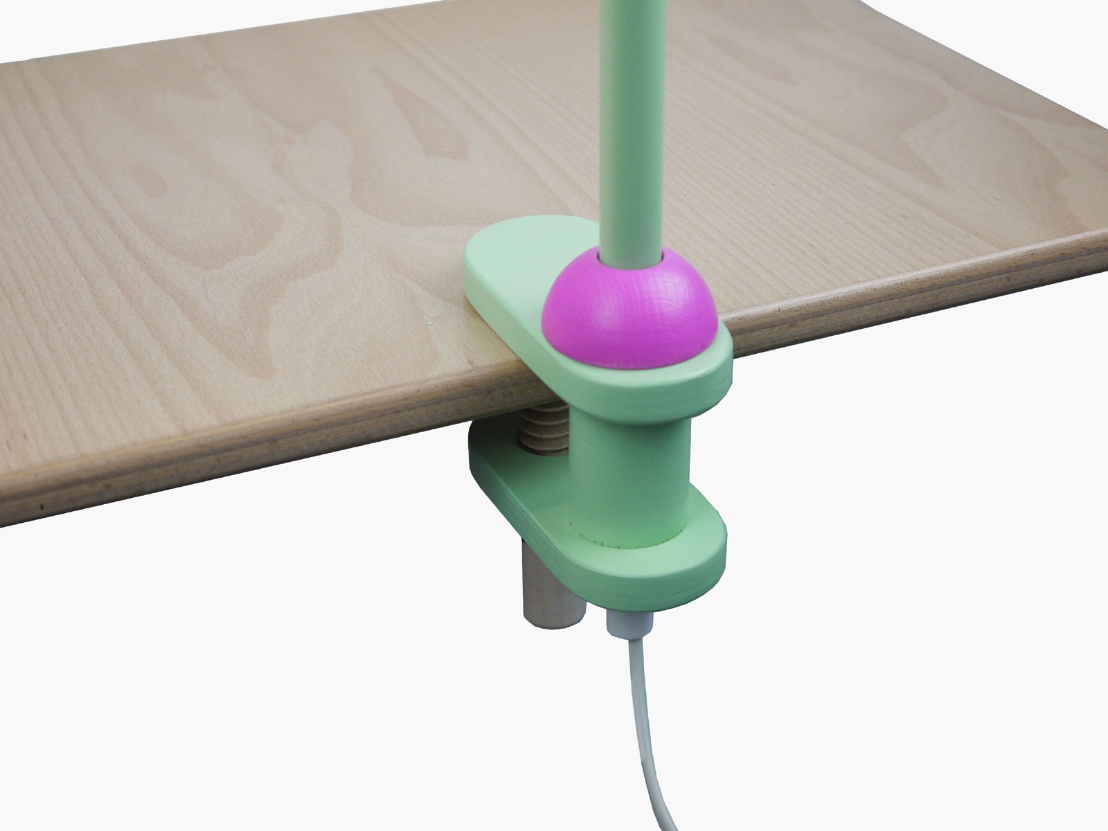 Niermann Lampe avec pince de fixation et éclairage LED Vert tendre/magenta (238)