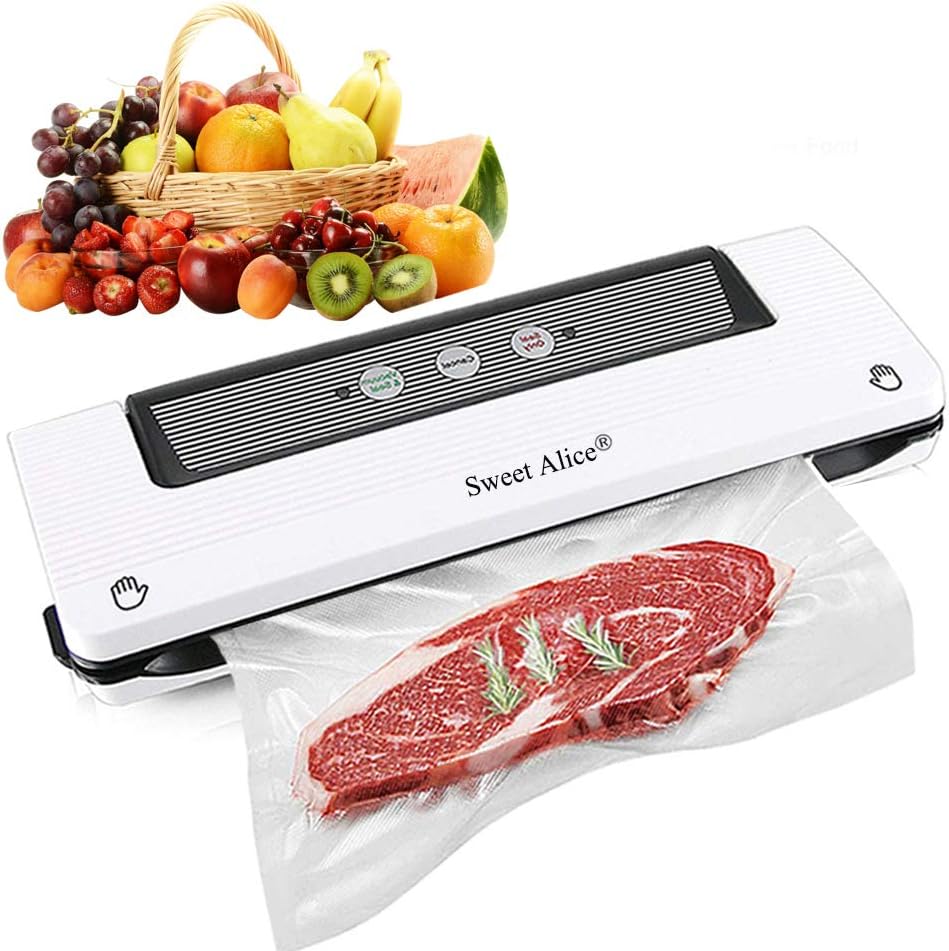 Vacuum Sealer, Automatic Food Sealer Machine Vacuum Air Sealing System for Food Savers, Household Food Preservation Machine, Include Sealing Bags