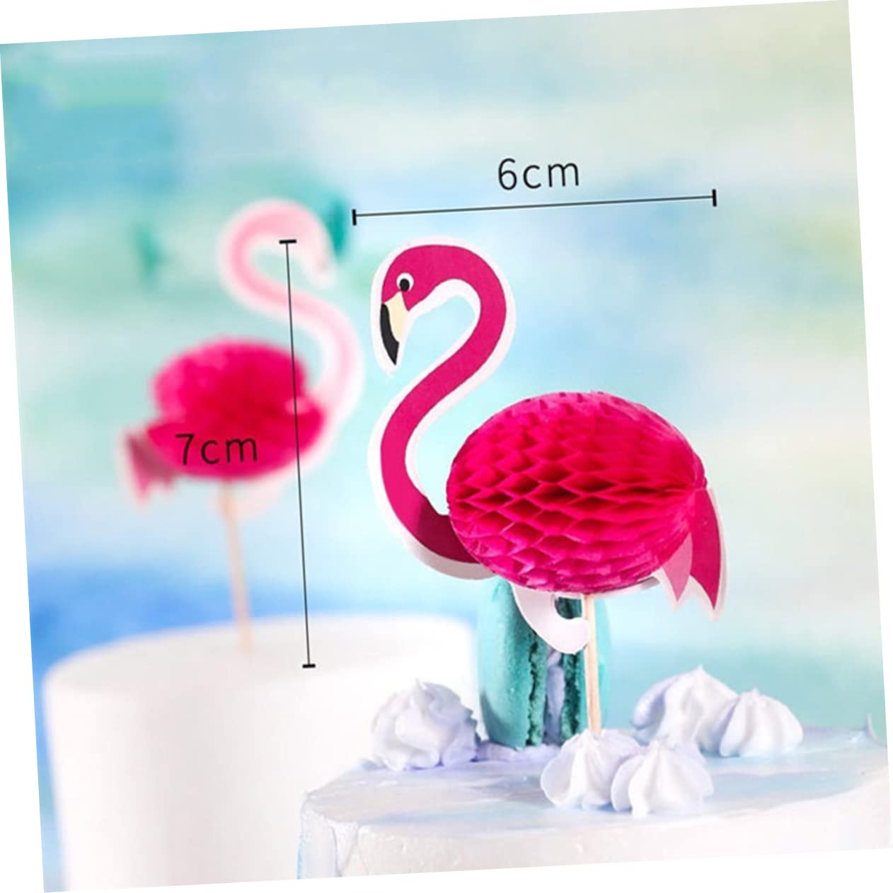 ORFOFE Pics à Gâteaux en Plastique Flamant Rose et Ananas 20pcs pour Décoration de Cupcakes et Gâteaux Lors de Fêtes d'anniversaire