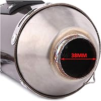 Vista 3 de JFG RACING Silenciador de escape completo para CRF230F 2003 2004 2005 2006 2007 2008 2009 2010 2011 2012 2013, titanio