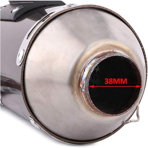 Miniatura 3 de JFG RACING Silenciador de escape completo para CRF230F 2003 2004 2005 2006 2007 2008 2009 2010 2011 2012 2013, titanio