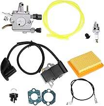 Zreneyfex Carburetor Ignition Coil Fits Stihl FS120 FS120R FS200 FS200R FS020 FS202 TS200 FS250 FS250R FS300 FS350 Trimmer Weed Eater Brush Cutter with Air Filter Spark Plug - coolthings.us