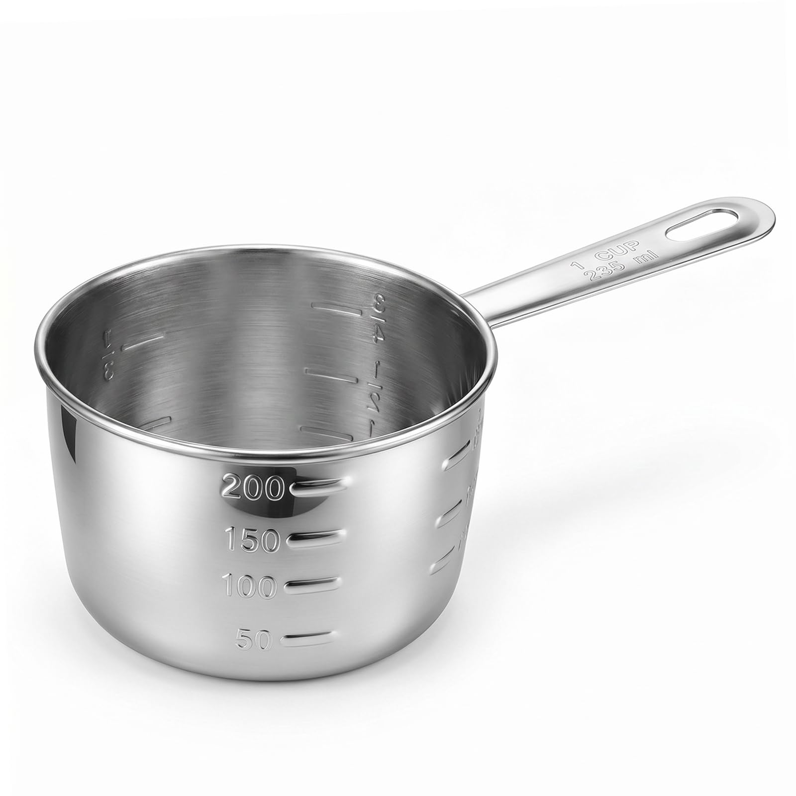 1 Cup Stainless Steel Measuring Cup, Single Measuring Cups (8 oz | 235 ml)