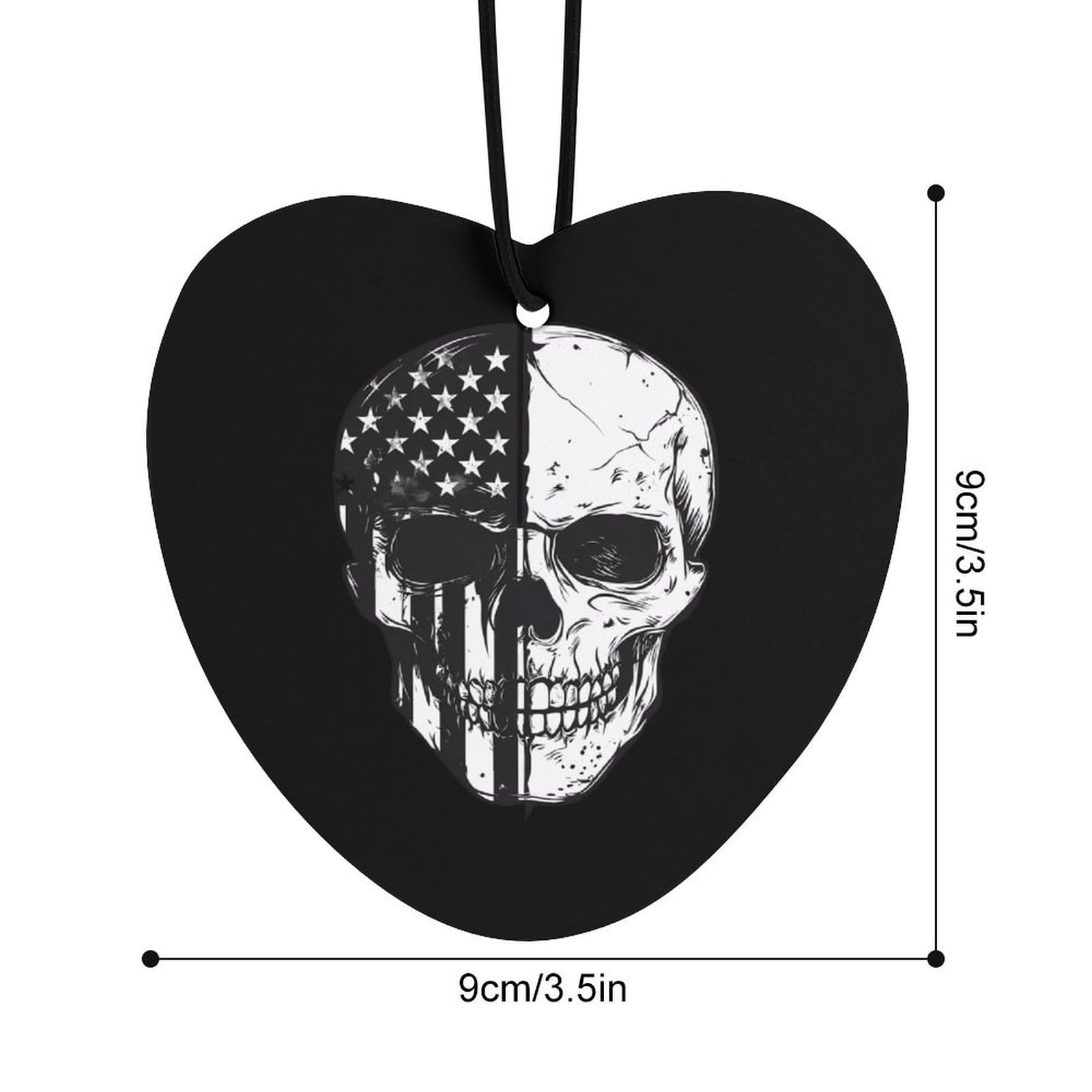 Am-erican Flag Skull Skeleton Car Air Freshener Hanging Aromatherapy Tablets for Car Accessories Love form