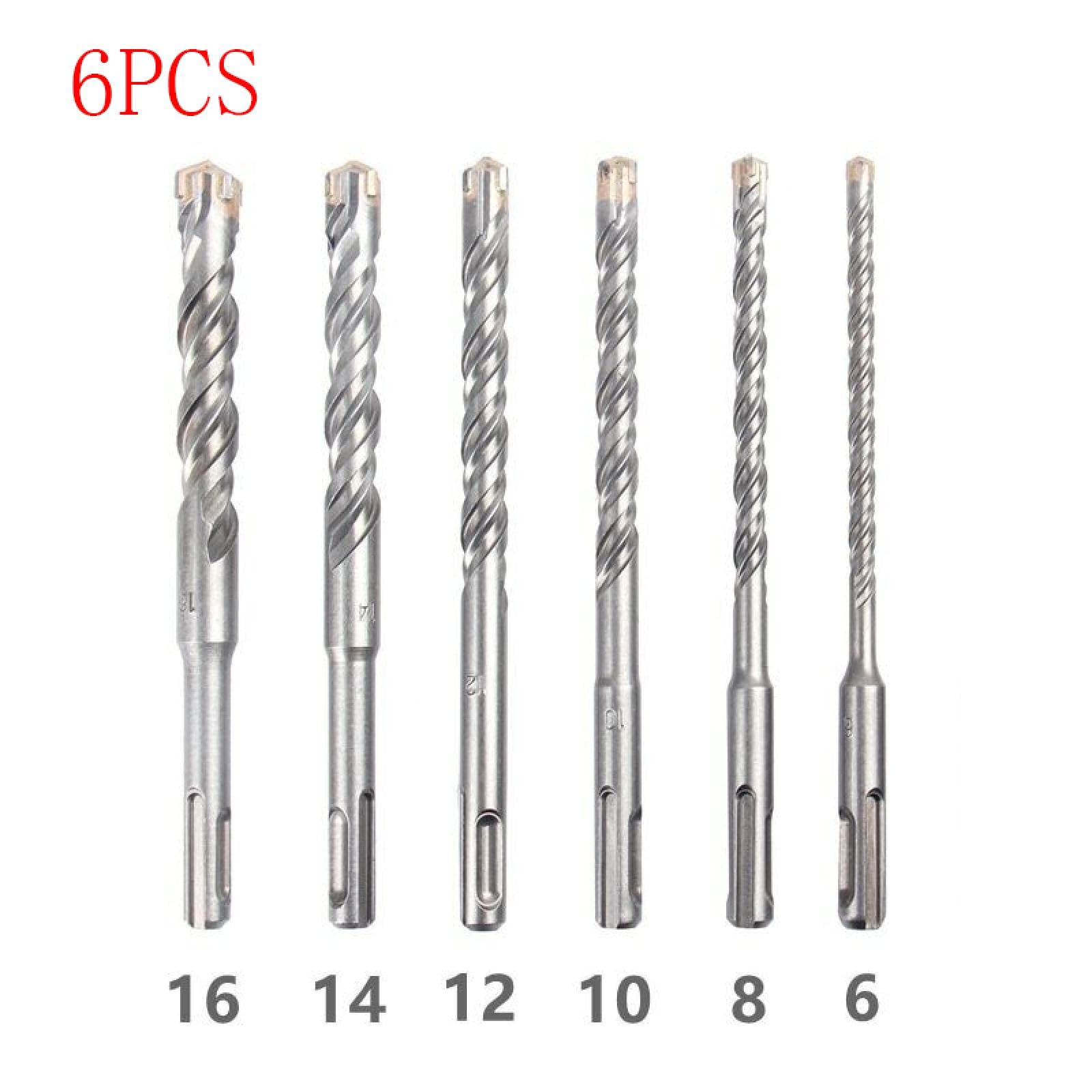 1 szt. SDS Plus 5-16 mm głowica krzyżowa do betonu podwójny młotek świdrowy 160 mm ceglany blok ścienny elektryczny młot murarski (160 mm x 6 szt.)