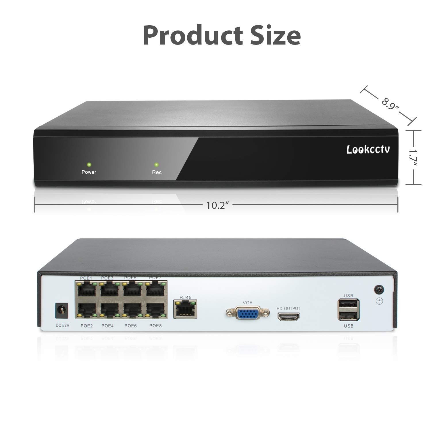 Buy lookcctv 16CH PoE NVR Network Video Recorder 16Channel H.265 CCTV