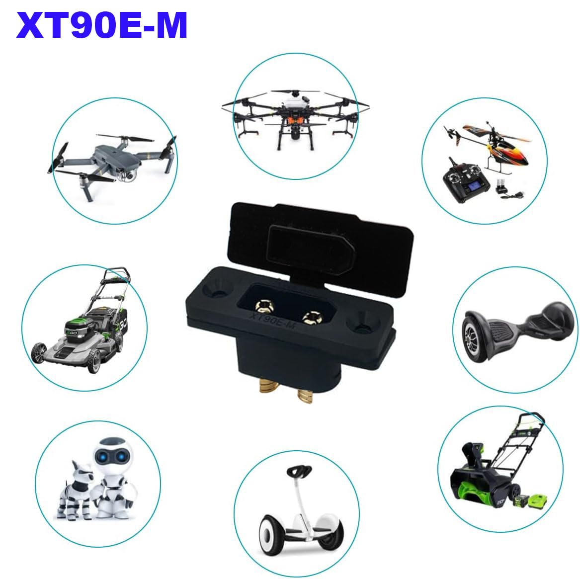 RUNCCI-YUN 10 par XT90E-M XT90h XT90H złącze męskie typu Bullet Connector wtyk kablowy z gumową nasadką, śruby zabezpieczone przed wodą do akumulatora Lipo XT90