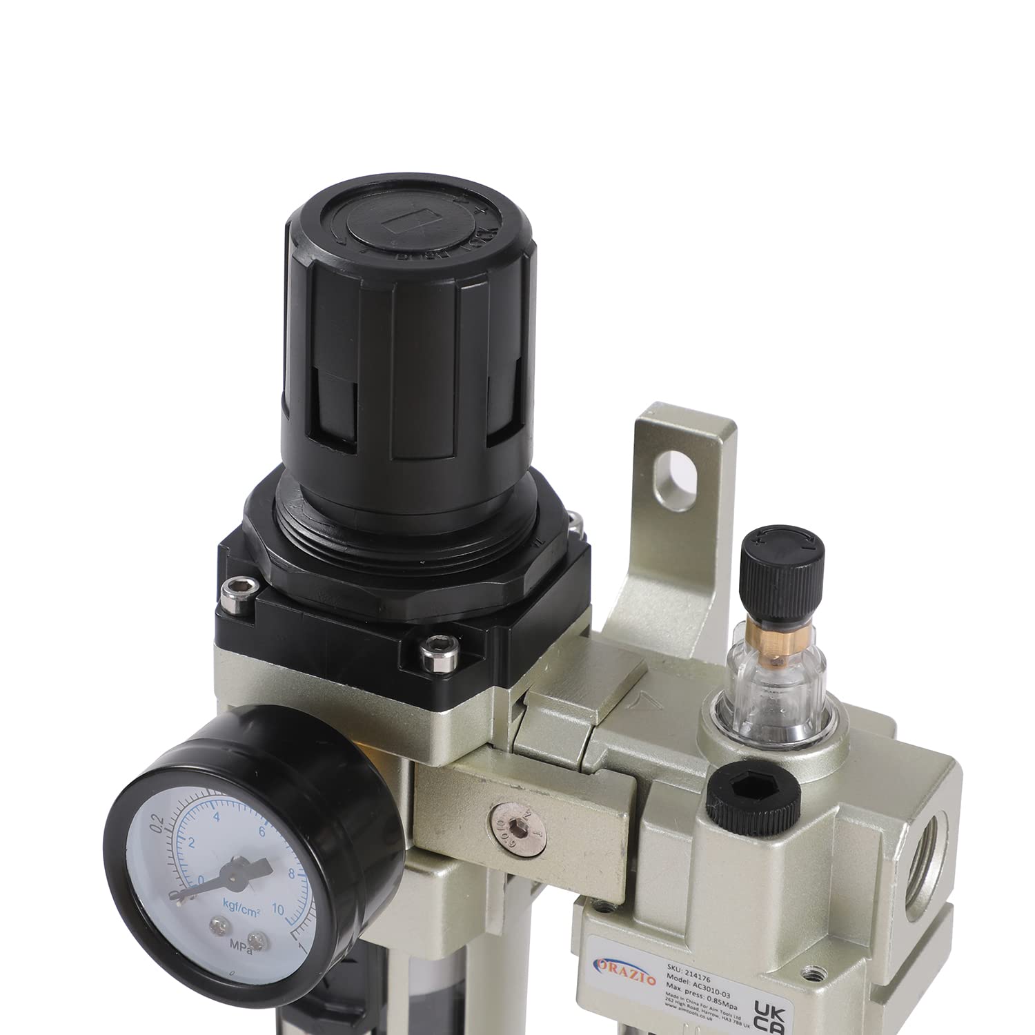 ORAZIO Filtro Regolatore Per Compressore - Con Manometro E Valvola - Foto 5