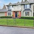 INJOPEXI Garden Fence 12 Panels 23.6ft (L)×24in (H) Decorative Garden Fence with 11 Fence Panels + 1 Gate Rustproof Wire No Dig Garden Fence Animal Barrier Fencing for Outdoor Backyard Patio - Black