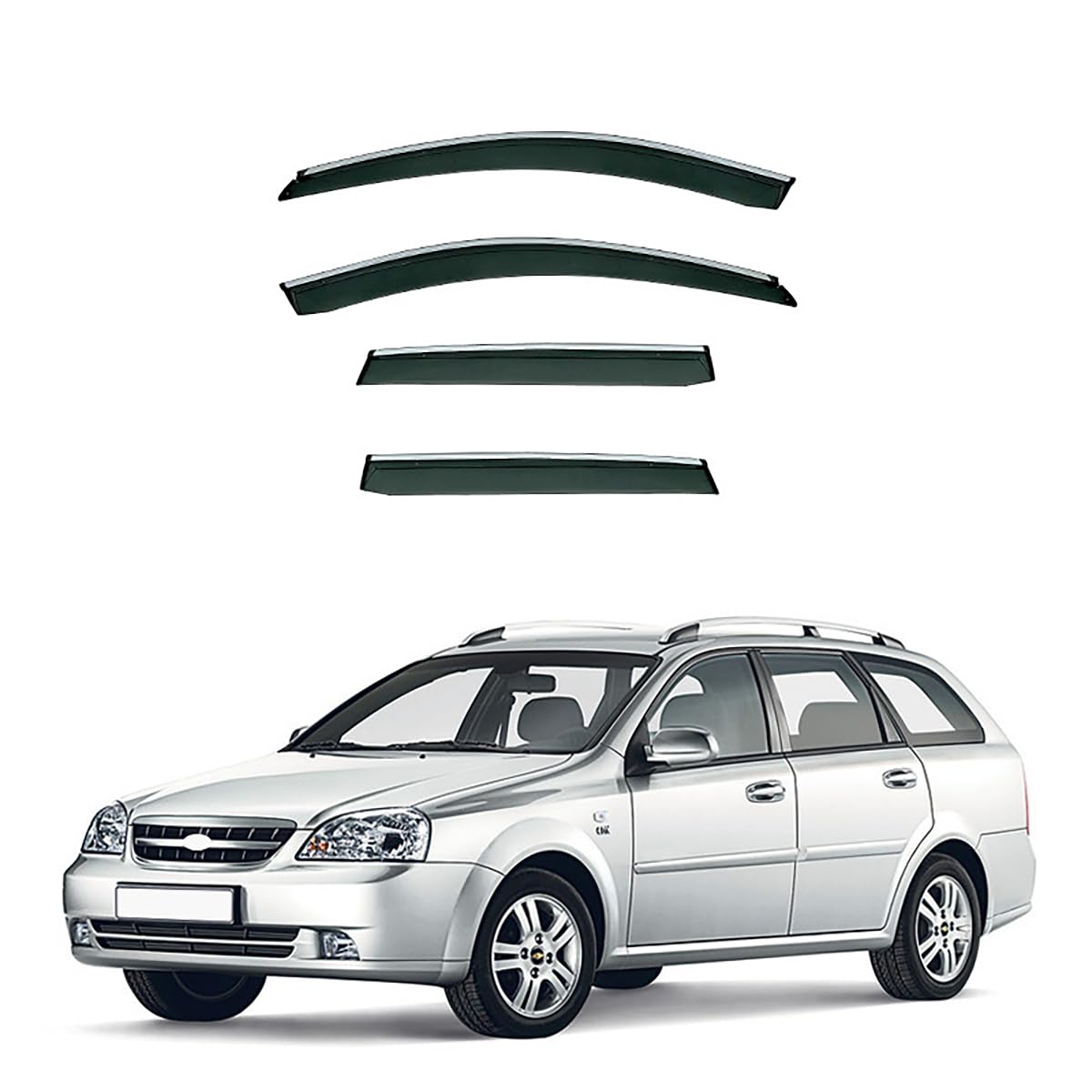 Compatible con Chevrolet Estate Wagon 2004-2013, 4 Piezas Lado De Automóviles Windows Deflectores De Viento Parabrisas Viseras Solares Deflectores Aire