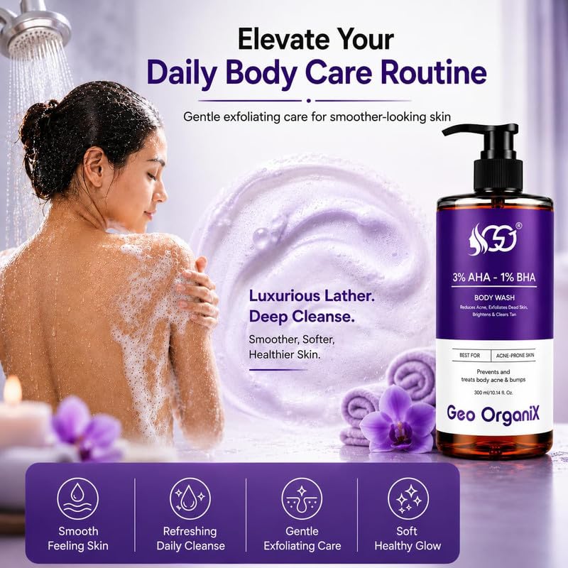 Image of AHA BHA Body Wash, 3% Lactic Acid, 1% Salicylic Acid, 900 ML