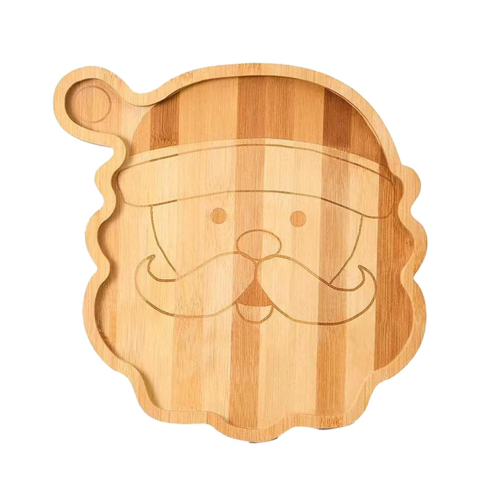 Tktouci Christmas Serving Platter | Cute Wooden Christmas Serving Dishes,Reusable Kitchen Food Dishes for Holiday Party Housewarming Wedding Birthday Camping Picnic Dinner