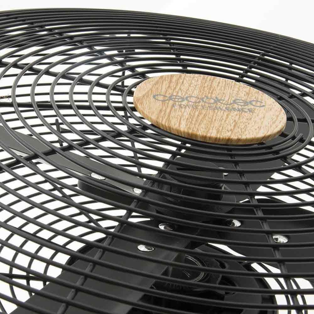 Cecotec Ventilador de Pie EnergySilence 600 Woodstyle. 50 W, Acabado en Madera, Diámetro 16" con 4 Aspas, 3 Velocidades, Oscilación, Altura ajustable, Máxima seguridad