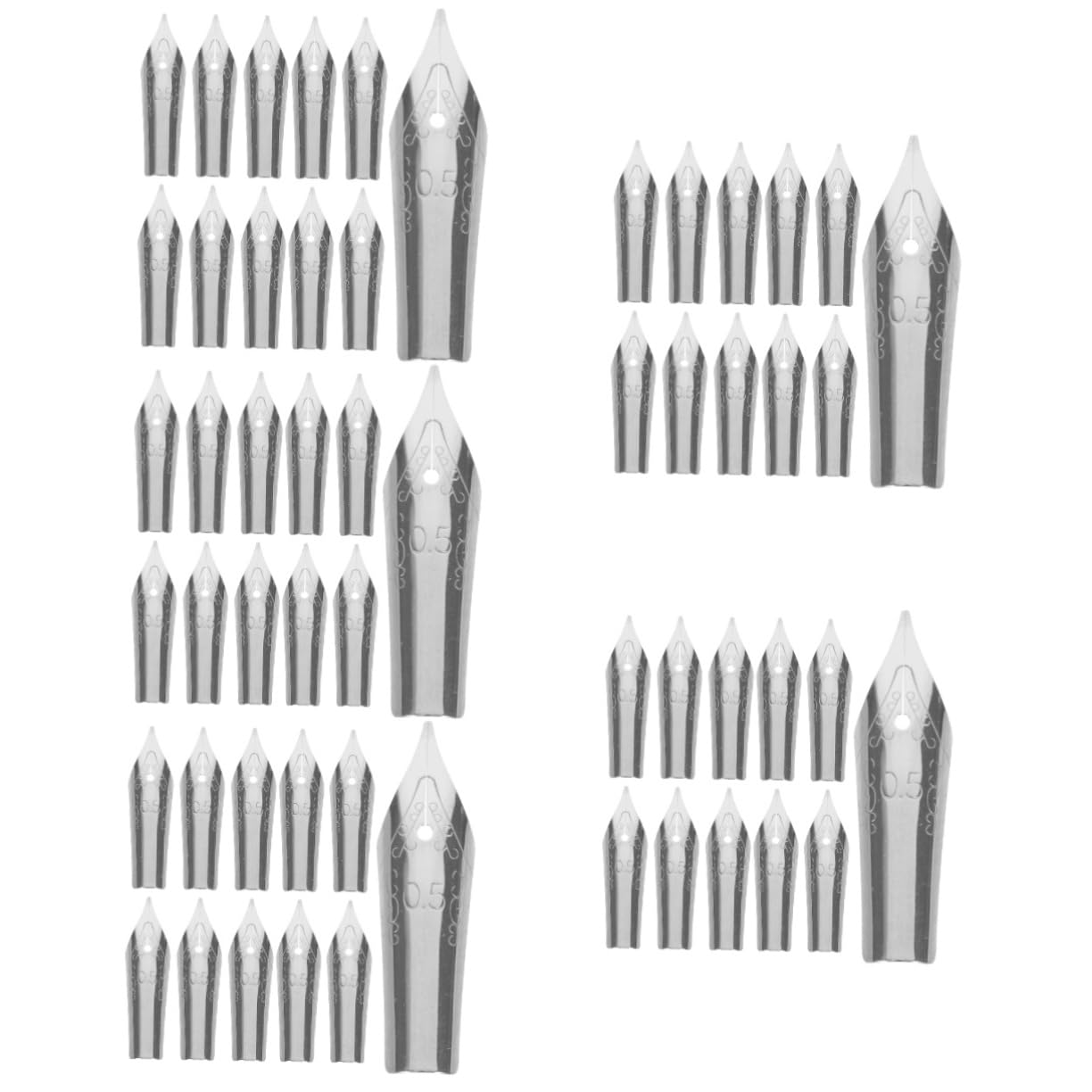 TEHAUX 150stücke Teiliges Set Stahlfeder-nibs Für Kalligraphie Ersatzfedern Für Füllfederhalter Geeignet Für Schüler Und Kunstliebhaber Präzises Schreiben Und Üben Leicht Zu