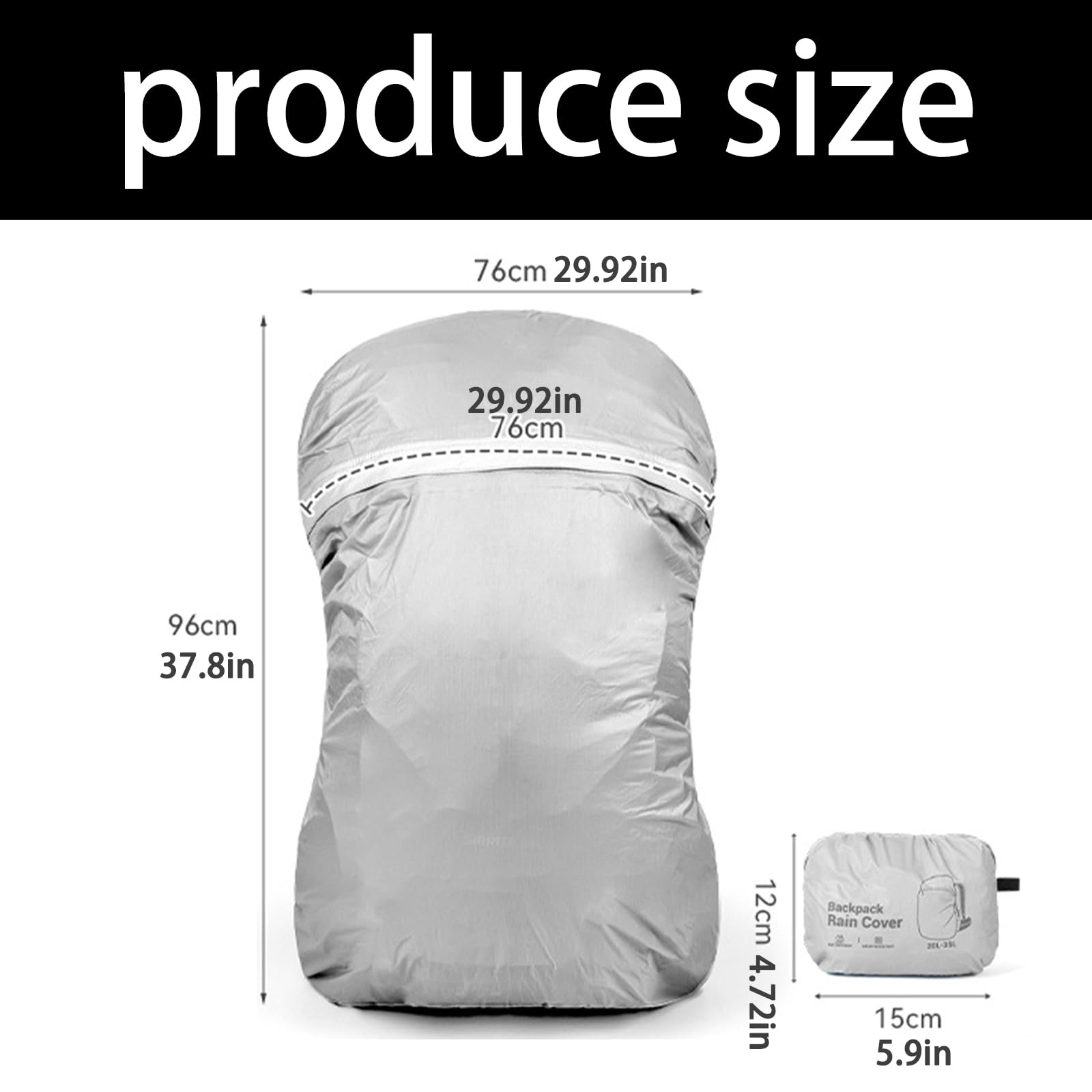 Rucksack-Regenschutz, Outdoor, passend für 20 l bis 35 l