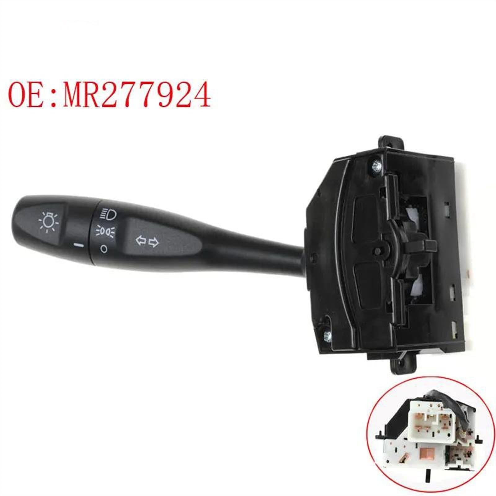 Compatible Con Mitsubishi Interruptor Faro De Señal De Giro, Luz De Cabeza, Palanca Binker, Interruptor De Columna De Dirección, Interruptor Interior MR277924 AM7979055 Conmutador de la columna