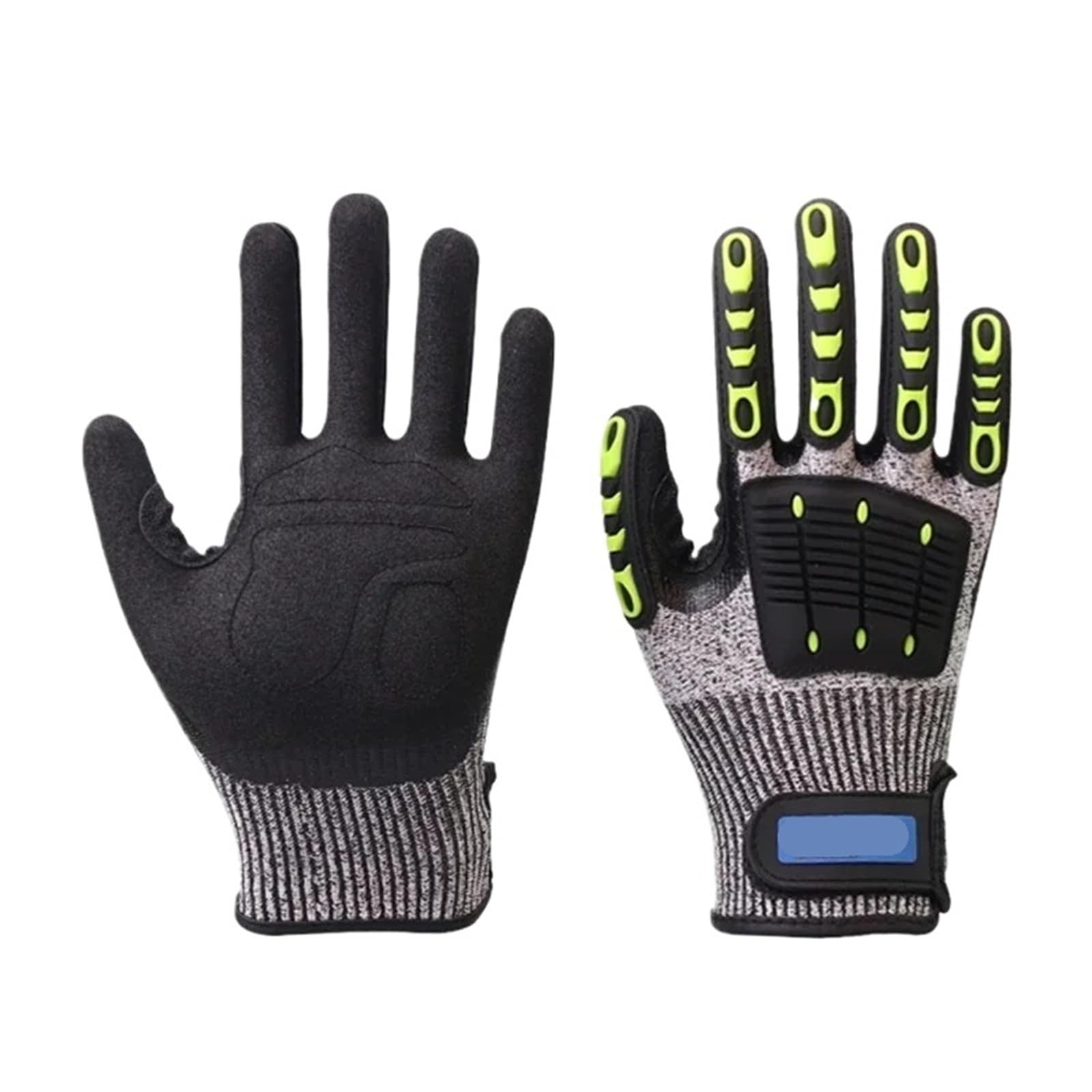 Générique Compatible avec les gants de travail mécaniques GMG TPR, gants de sécurité résistants aux coupures, Anti-vibration, absorbant les chocs, résistants à l'huile(L)