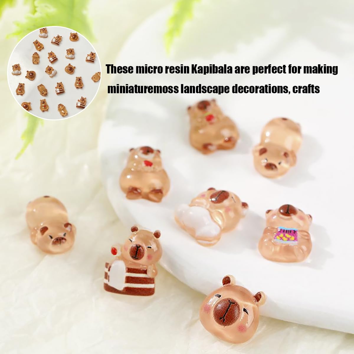 100 Mini Capybaras En Résine – Déco Mignonne Pour Maisons De Poupées, Jardins De Fées Et Micro-paysages | Idée Créative Bricolage