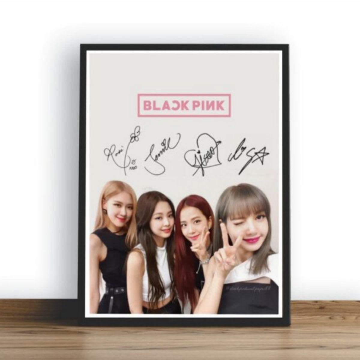 Craft Maniacs Blackpink Autograph A4 Matt Laminated Framed Poster