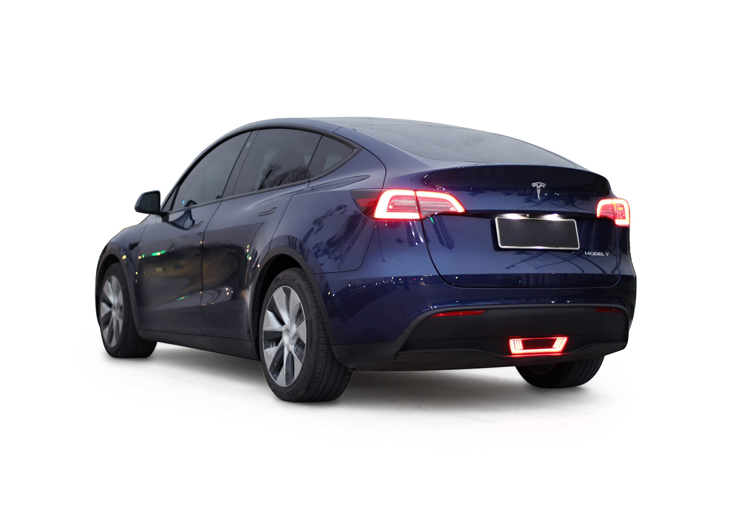 Buy Tesla Model Y Rear Bumper Black Finishing Signal Fog lights