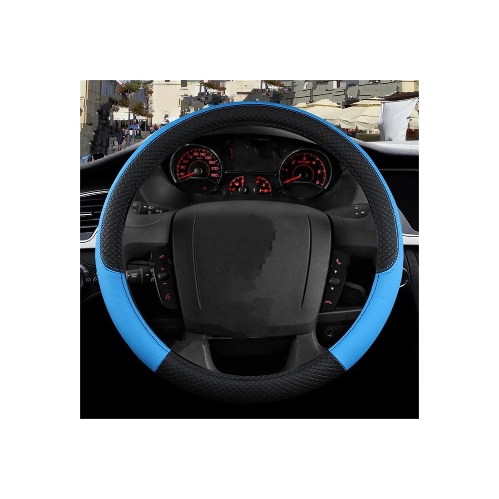 Housse De Volant En Cuir PU Pour Fiat Ducato - Antidérapante, Résistante Et Facile à Poser (couleur Brun)