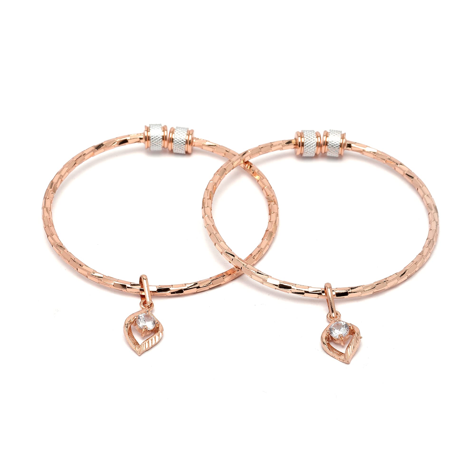 ZENEME Bracelet Oxidised Silver Plated Set of 2 Openable Bracelet For Women and Girls (B0CKSXM6F9) Amazon Price History, Amazon Price Tracker