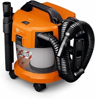 FEIN | ASBS 18-10 AS aspiradora a batería en seco/húmedo ligera y compacta de la clase de polvo L 10L, Fácil de transportar, Compatible con baterías 18V AMPShare/Bosch Li-Ion, Peso sin batería 4,7 kg