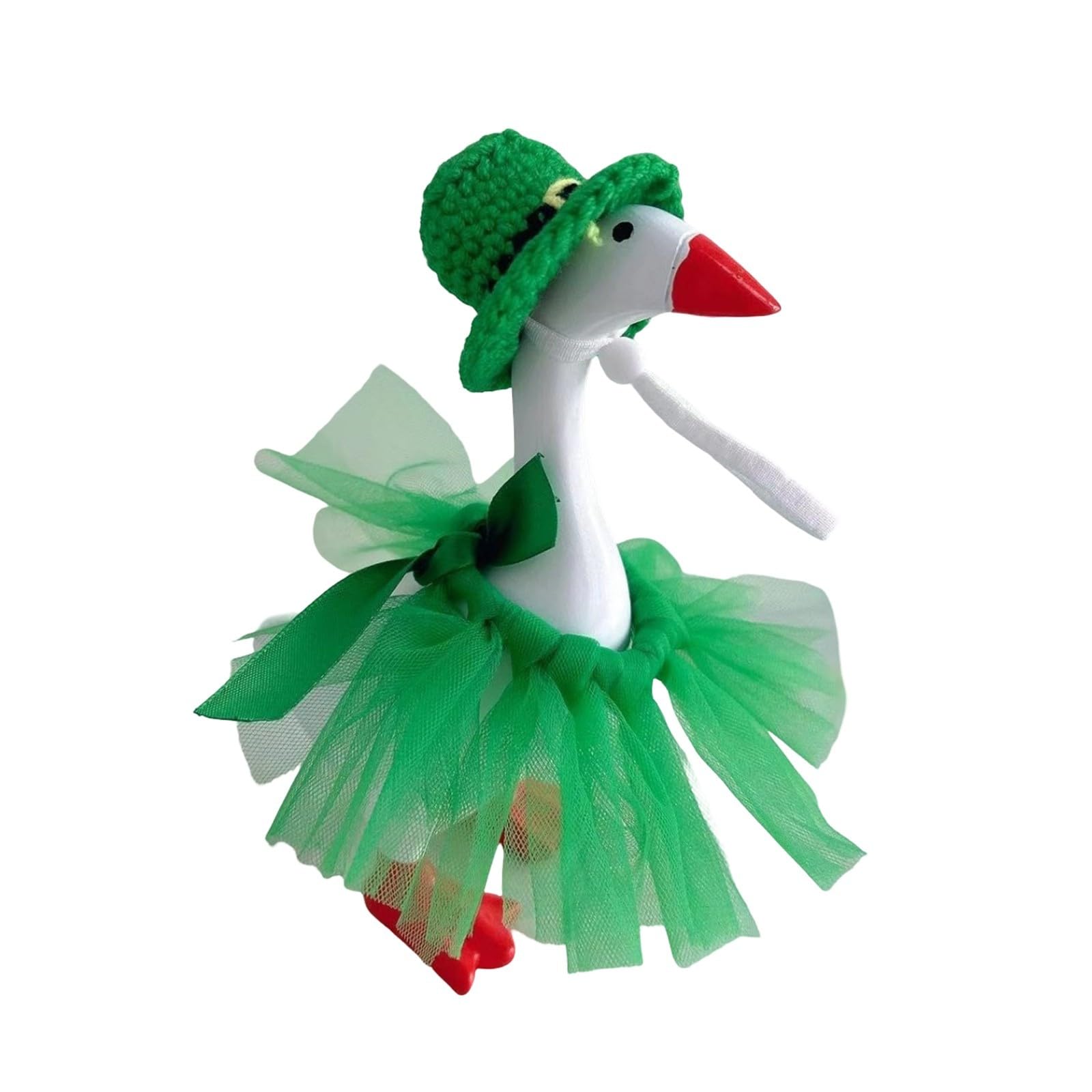 sodeber Geese Statue Dress Costume with Hat Irish Festival Geese Outfit for Porch Animal Figurine Festival Decoration Waterfowl Costume Set