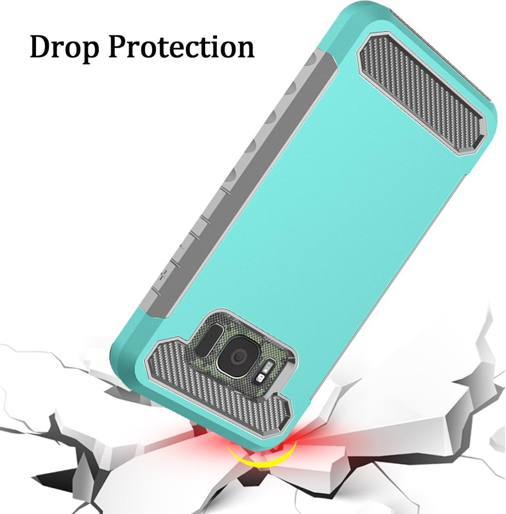 Galaxy S8 Active Case, GPROVA [Shockproof] [Impact Protection] Dual Layers Impact Advanced Protective Cover for Samsung Galaxy S8 Active (Navy+Grey) (Mint+Grey)