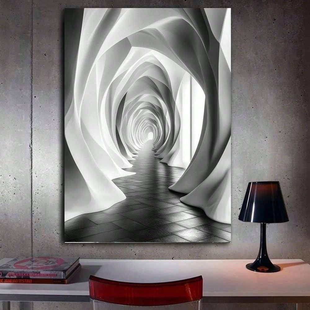 Trdmcfbn Tunnel Wall Decor, Perspective Canvas Print, Home Decoration Painting, Home Decoration(30x40cm/No frame)