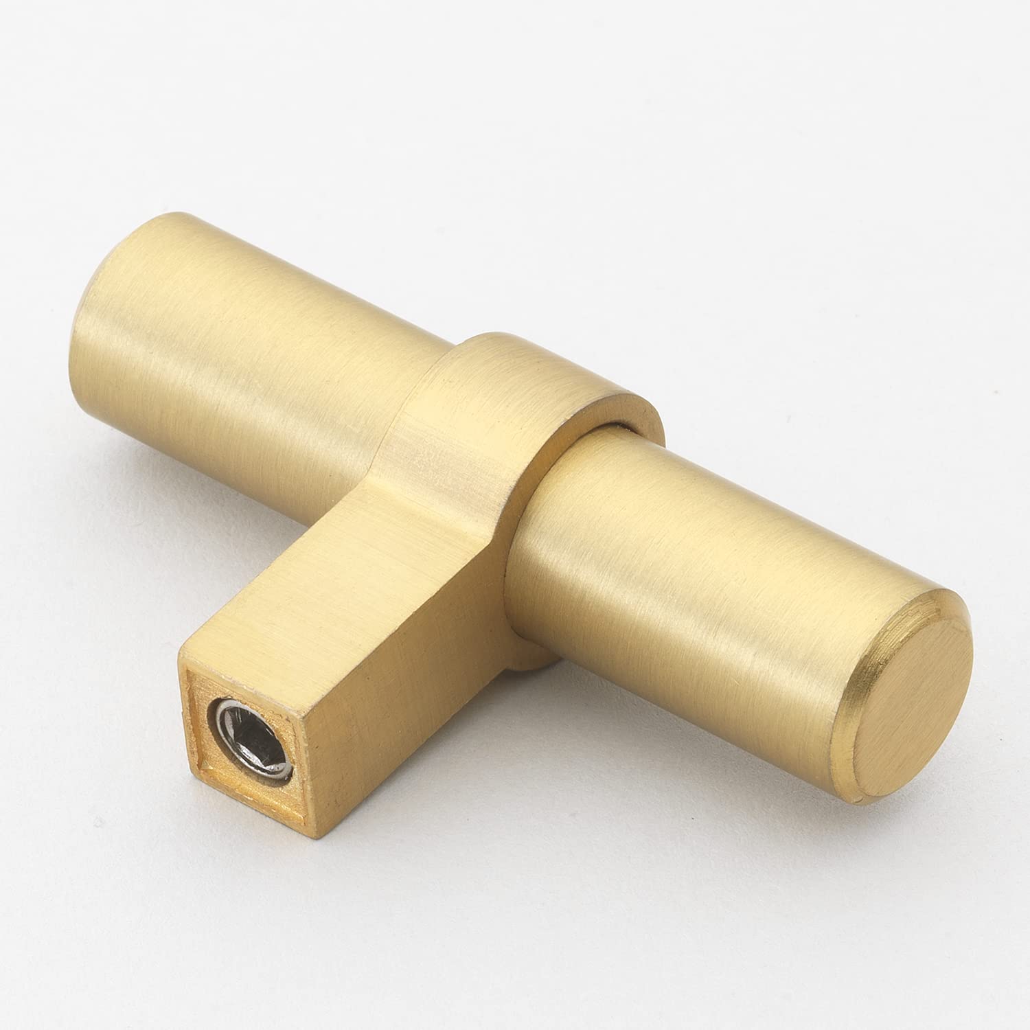 GlideRite Hardware 4002-T-SG-10 Euro-Knaufgriff, massives T-Stange, Satin-Gold, 10 Stück