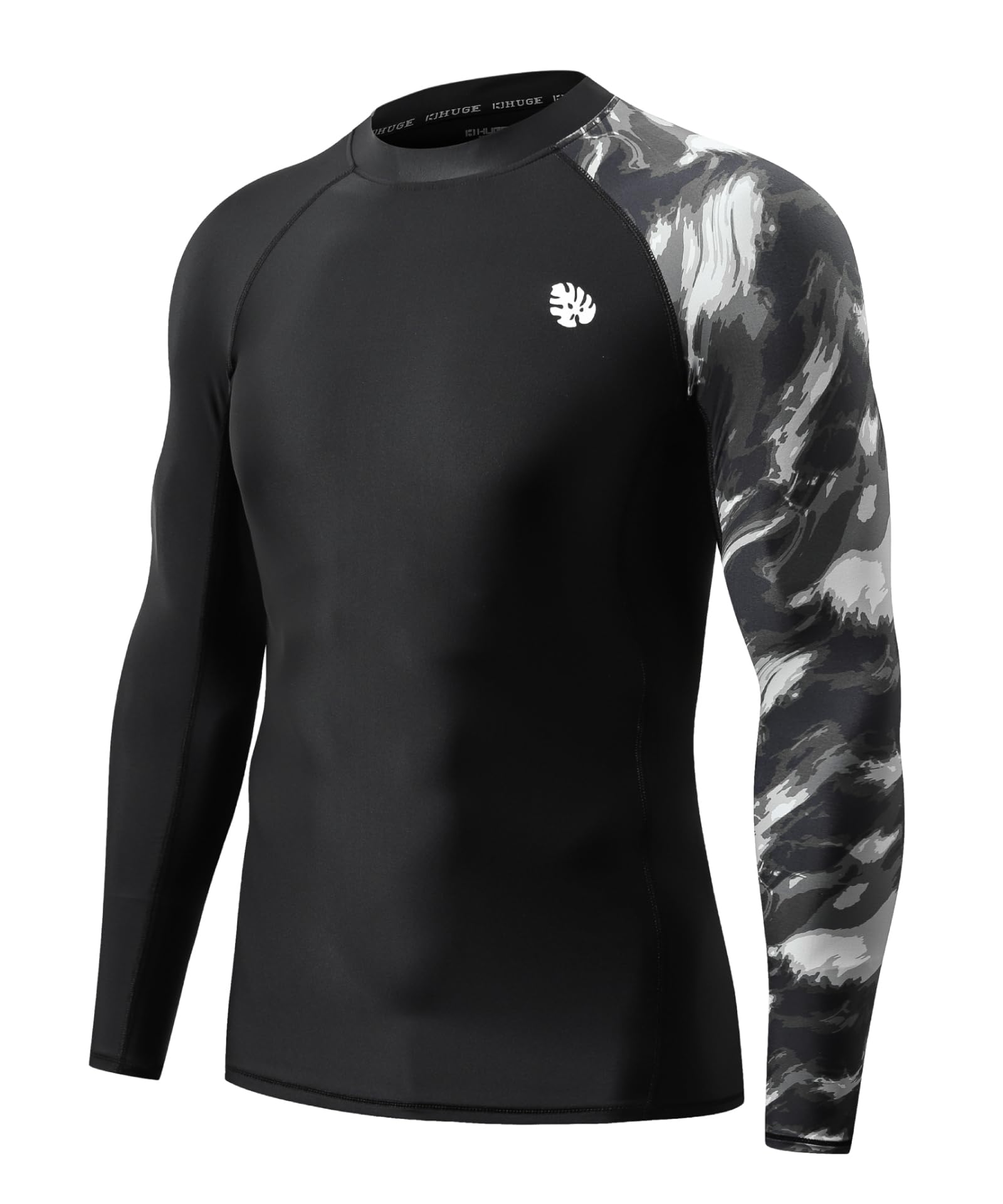 水着・ラッシュガード RASH GUARD HUGE SHIRTS HUGE SPORTS Men's UPF 50+ Rash Guard Long Sleeve UV Sun Protection