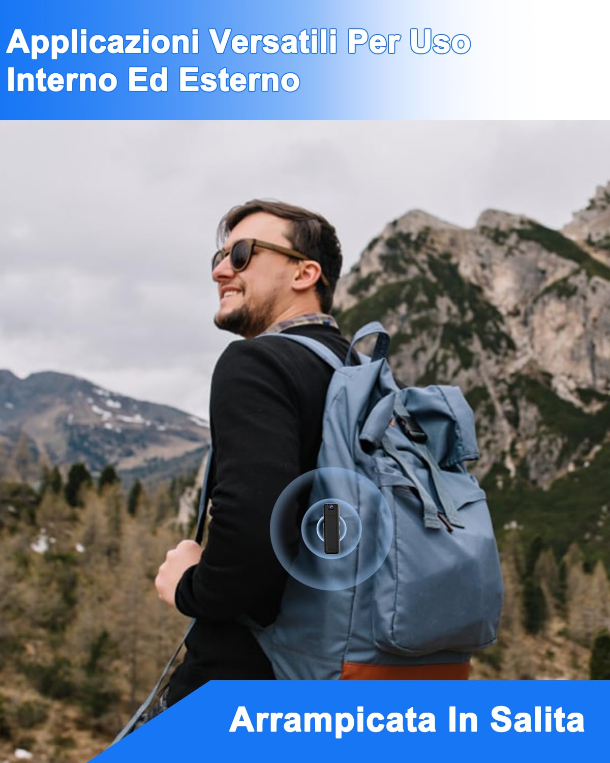 Bextgoo Body Cam, 1080P Mini Telecamera con Scheda TF da 32 GB, Rilevazione Moviment, Visione Notturna, Telecamera Senza Wifi per Ciclismo, Viaggi, Sicurezza Interna ed Esterna