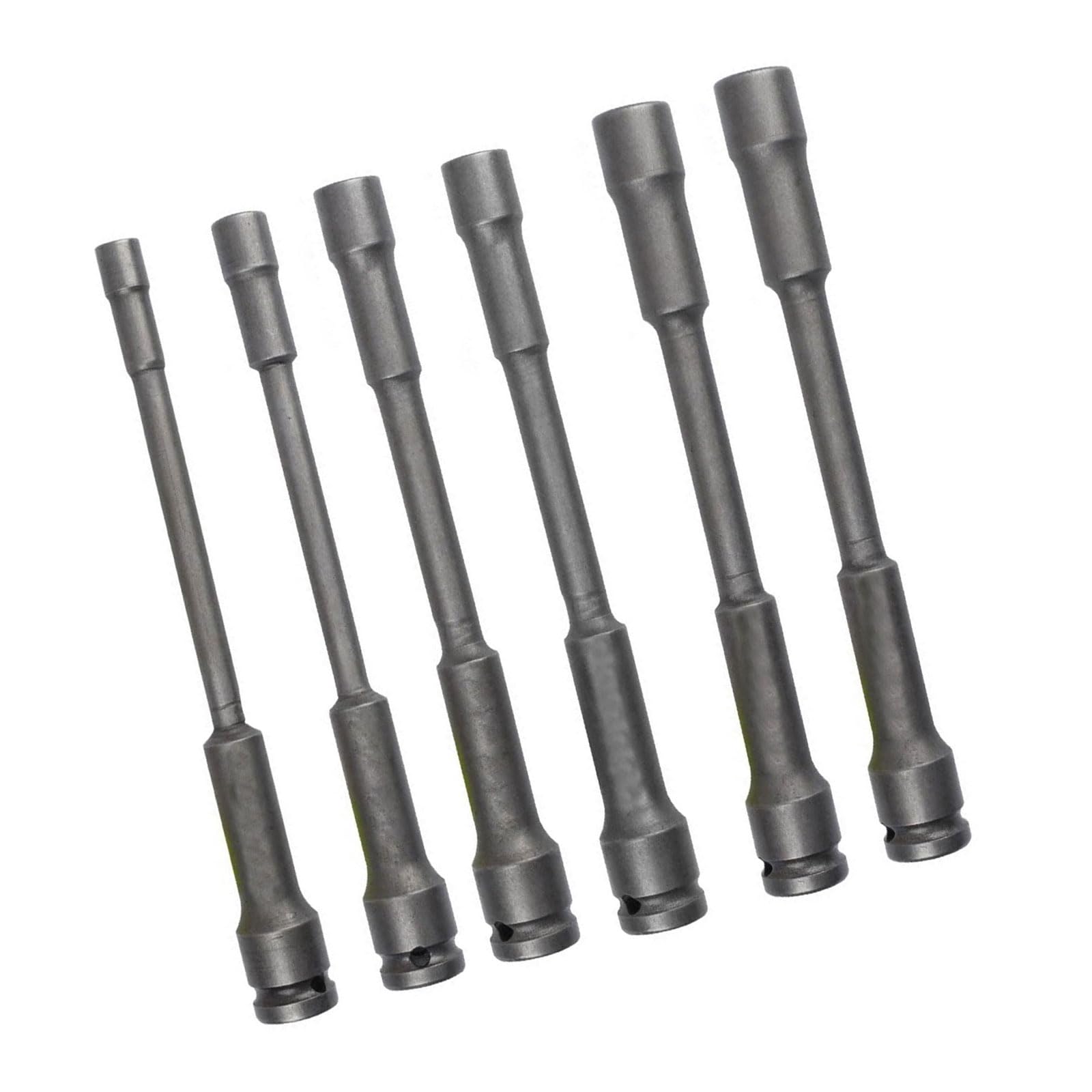 Hsioluted 200Mm 7Pcs Industrial Steel Socket Wrench Hand Tool Set With Extended Thin Wall Design For Tight Space And Deeping Bolts Thin Wall Impacts Socket