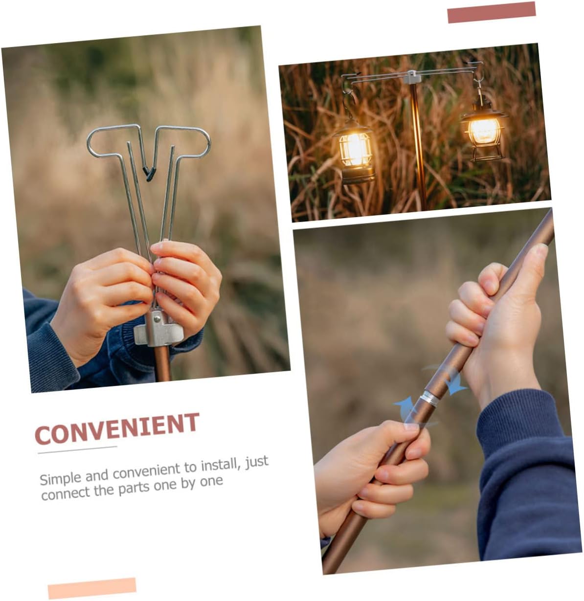 Strong Load-Bearing Camping Light Stand Telescopic Led Camping Lantern Dimmable Lamp Rack