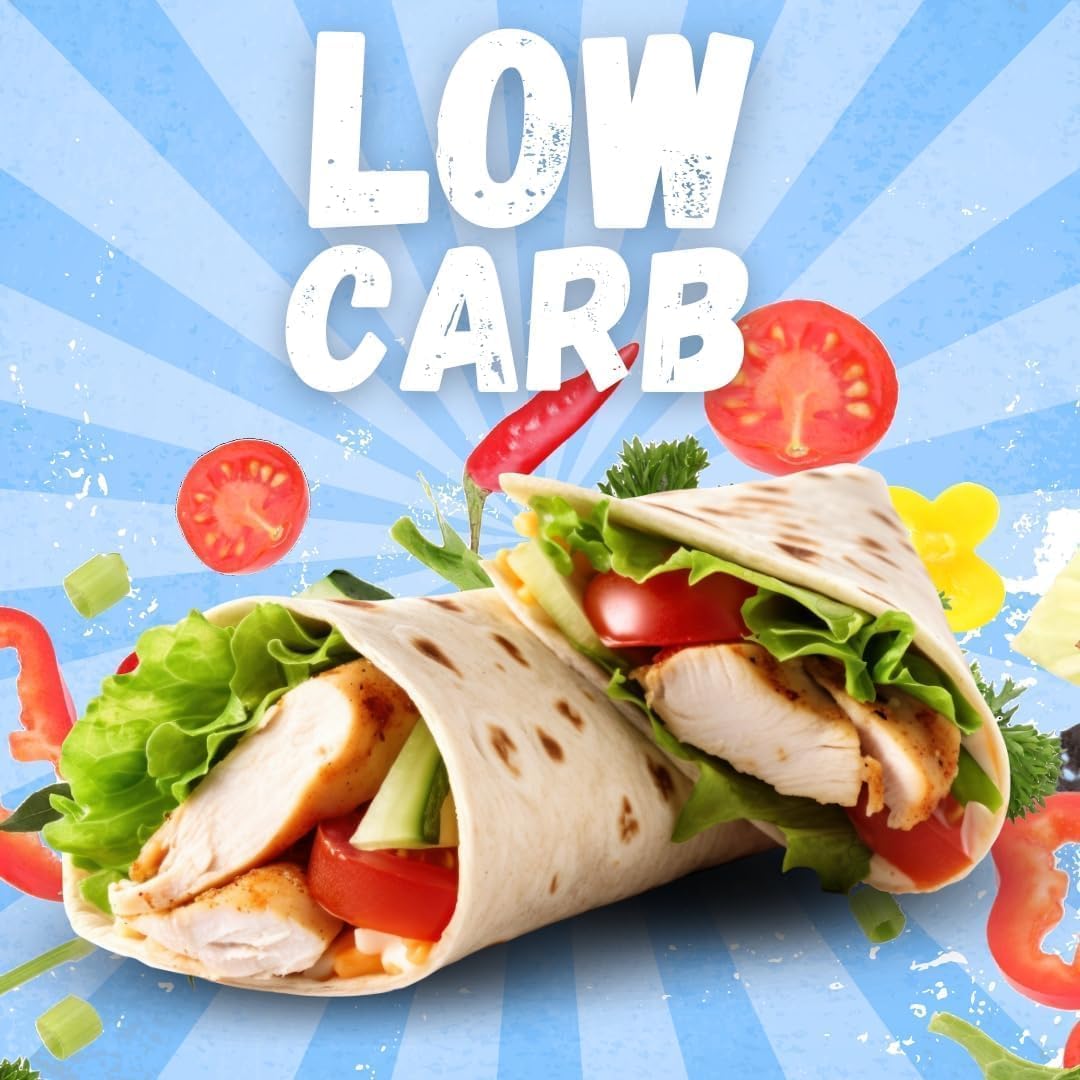 Nätoo 18 Tortillas Messicane, Piadine Keto, 22% Protein, Ricca di Fibre, Dieta Chetogenica Prodotti Low Carb, Prodotti Keto, Cibo Proteico, 4.4g Carboidrati per Tortilla