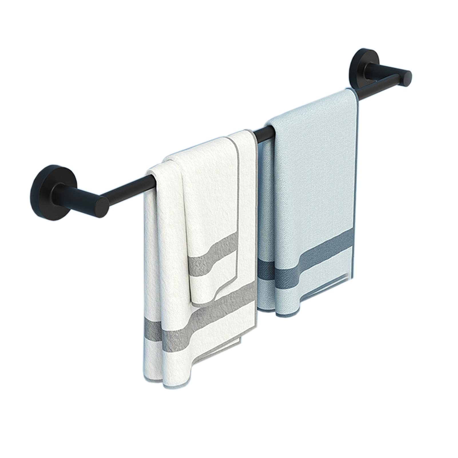SUS304 Portasciugamani in Acciaio Inossidabile ， Portasciugamani a Parete Portasciugamani per Portasciugamani da Bagno Mensola Porta Asciugamani Nero Opaco (Dimensioni : 80cm)