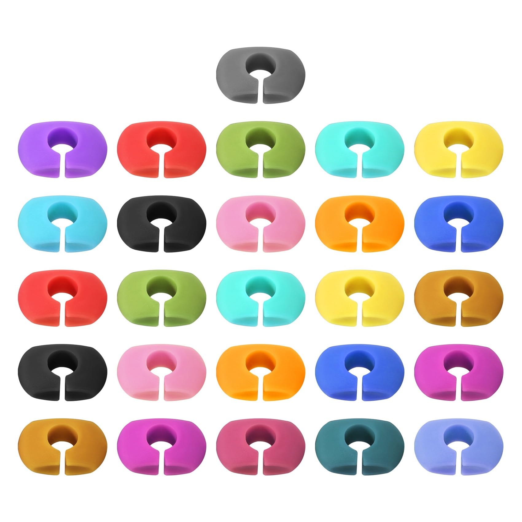 CTRLZS 26Pcs Wine Glass Charms Tags, Plastic Wine Glass Drink Markers for Bar Party Martinis Cocktail