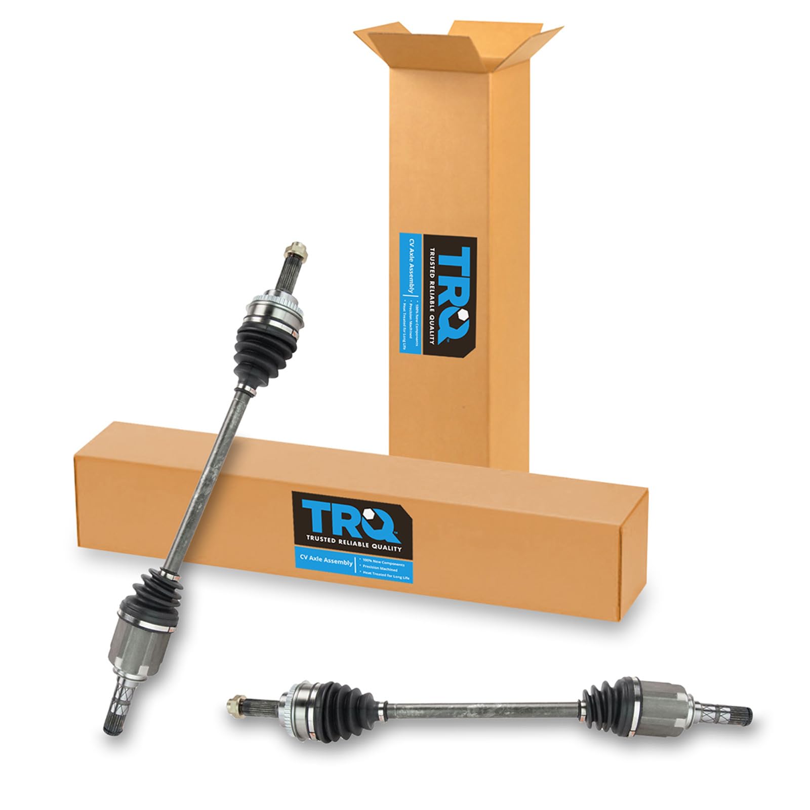 TRQ Front 2 Piece CV Axle Shaft Assembly Set