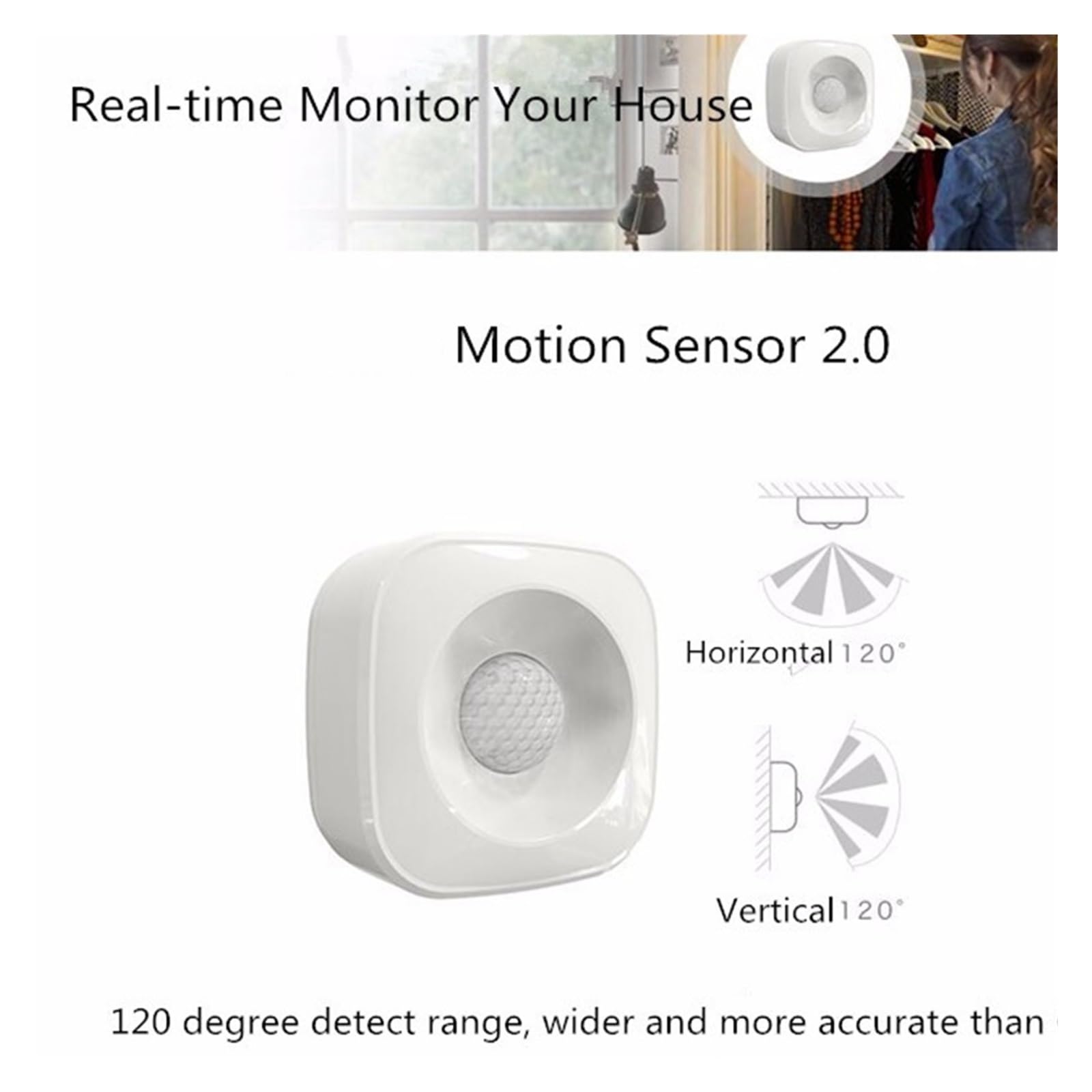 Sistema di Allarme di Sicurezza Domestica, Smart Alarm Home Securiy Scenario Set di Allarme 100DB Sirena Funziona con rilevatore Movimento Sensore for Porte e finestre(DoorSiren)